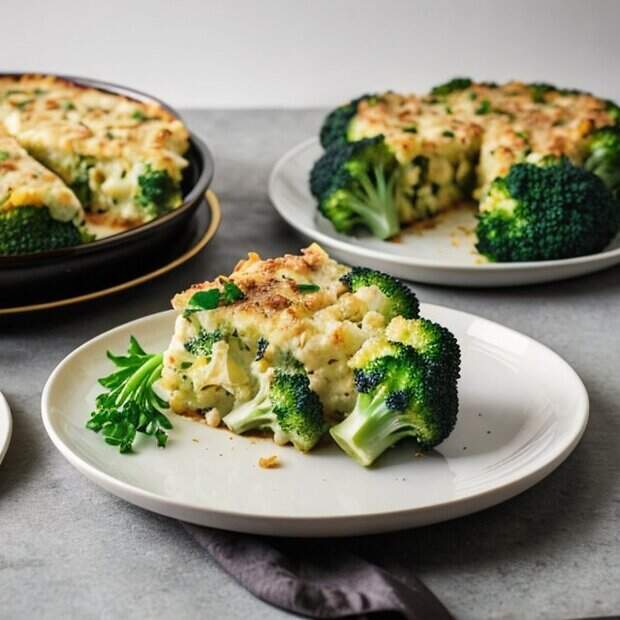 Гратен из брокколи и цветной капусты 1