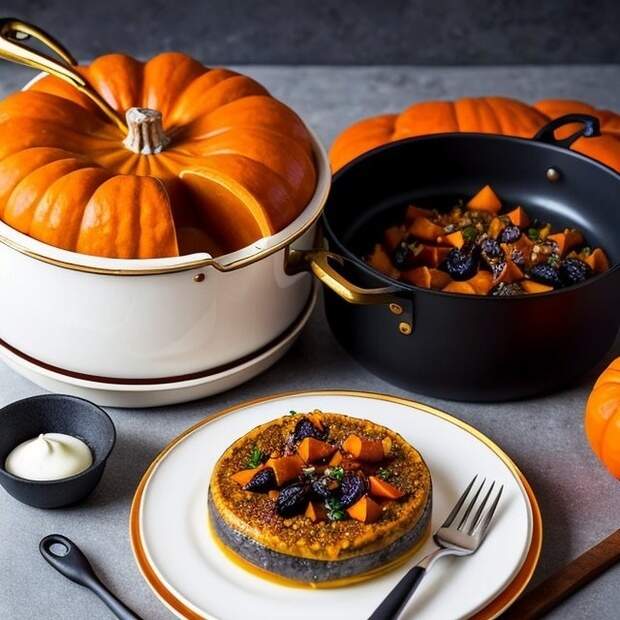 Жаркое с тыквой и черносливом 1