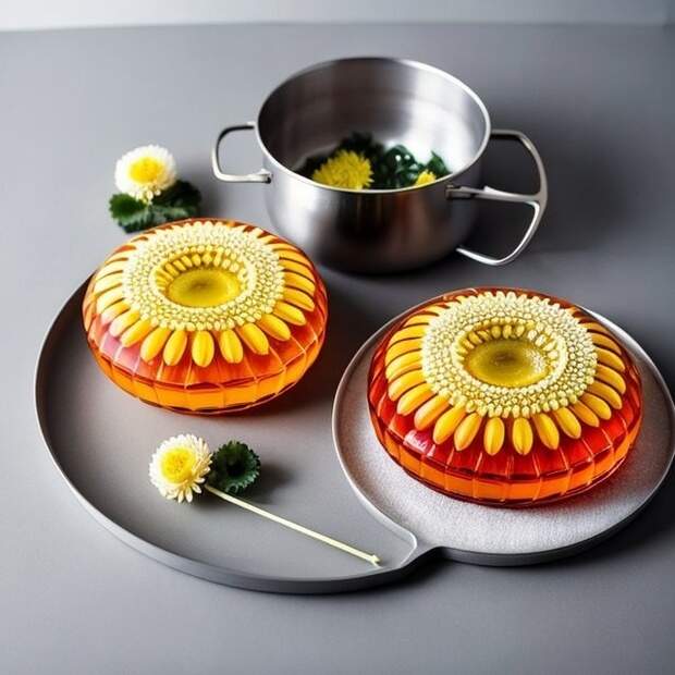 Желе Хризантема в 3D 1