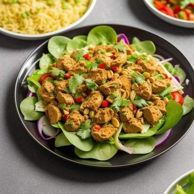 Острый салат из куриных желудочков 1