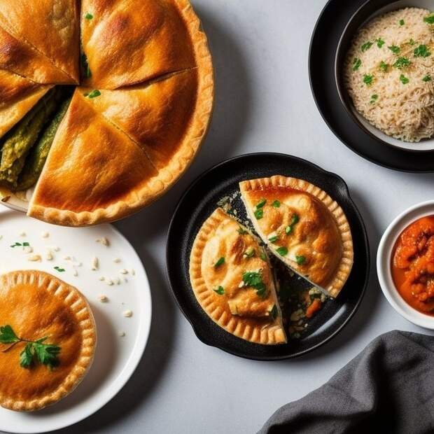 Пирожки Рукавички с курицей и рисом 1