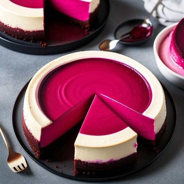 Свекольный чизкейк с семгой 1