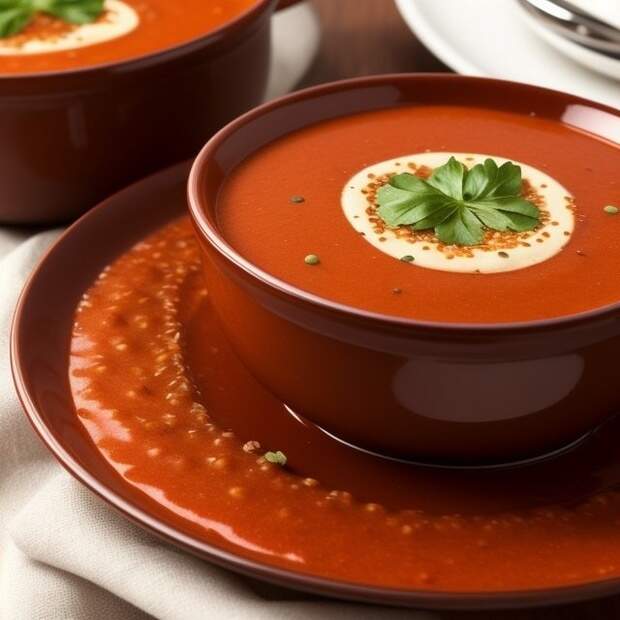 Томатный суп с чечевицей и фрикадельками 1